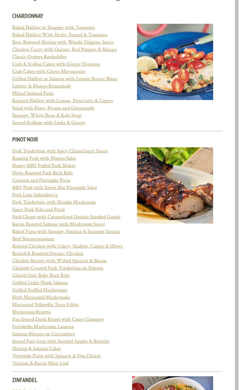 DeLoach Vineyards Menu