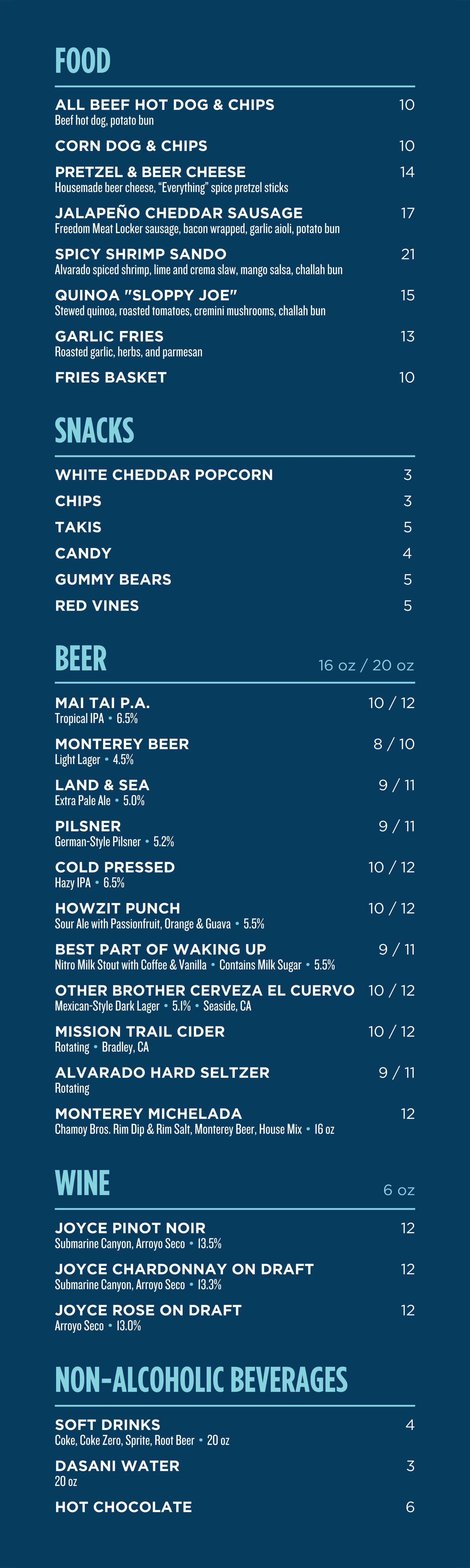 Alvarado at the Pitch Menu