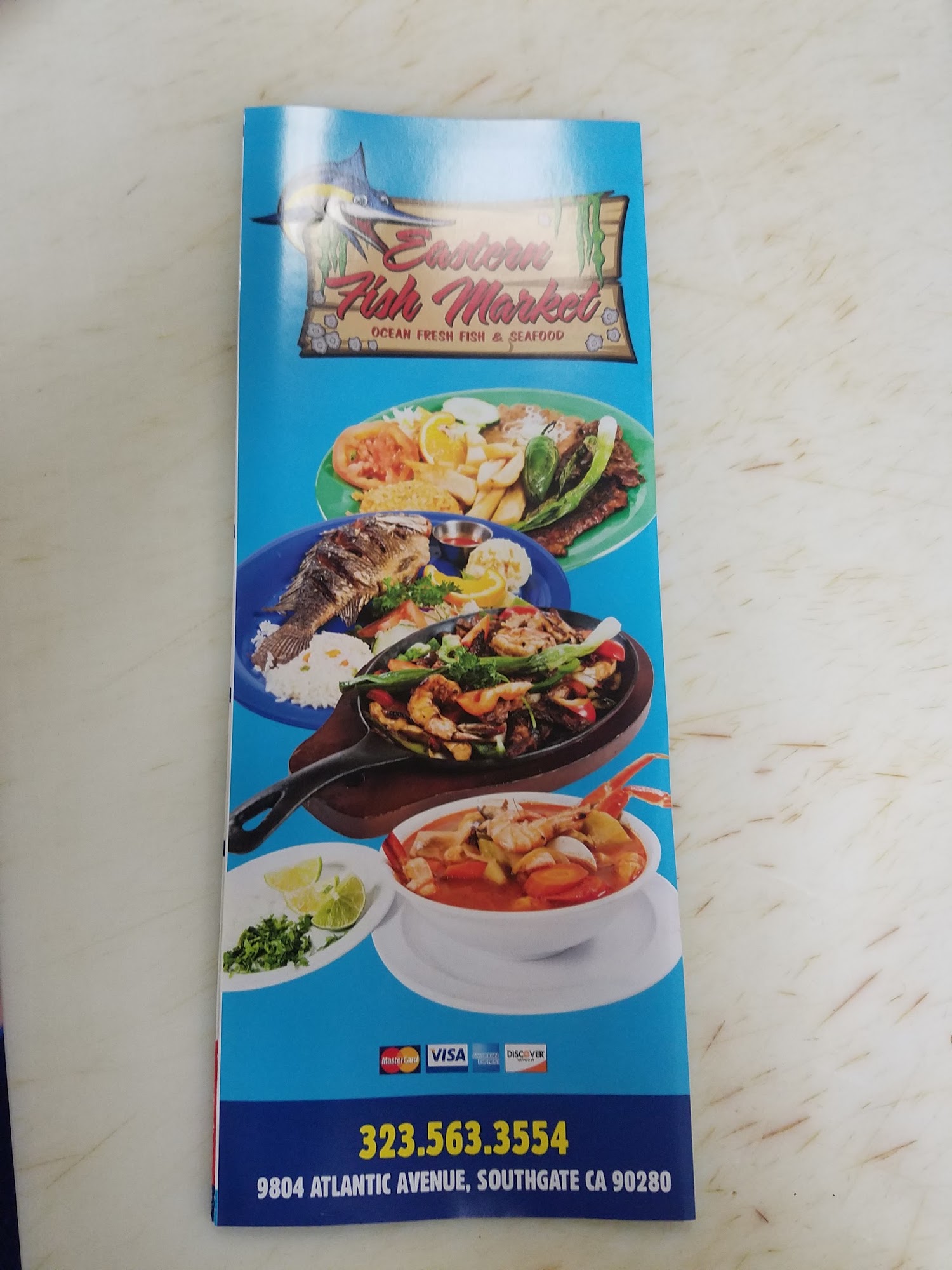 Eastern Fish Market and Restaurant Menu