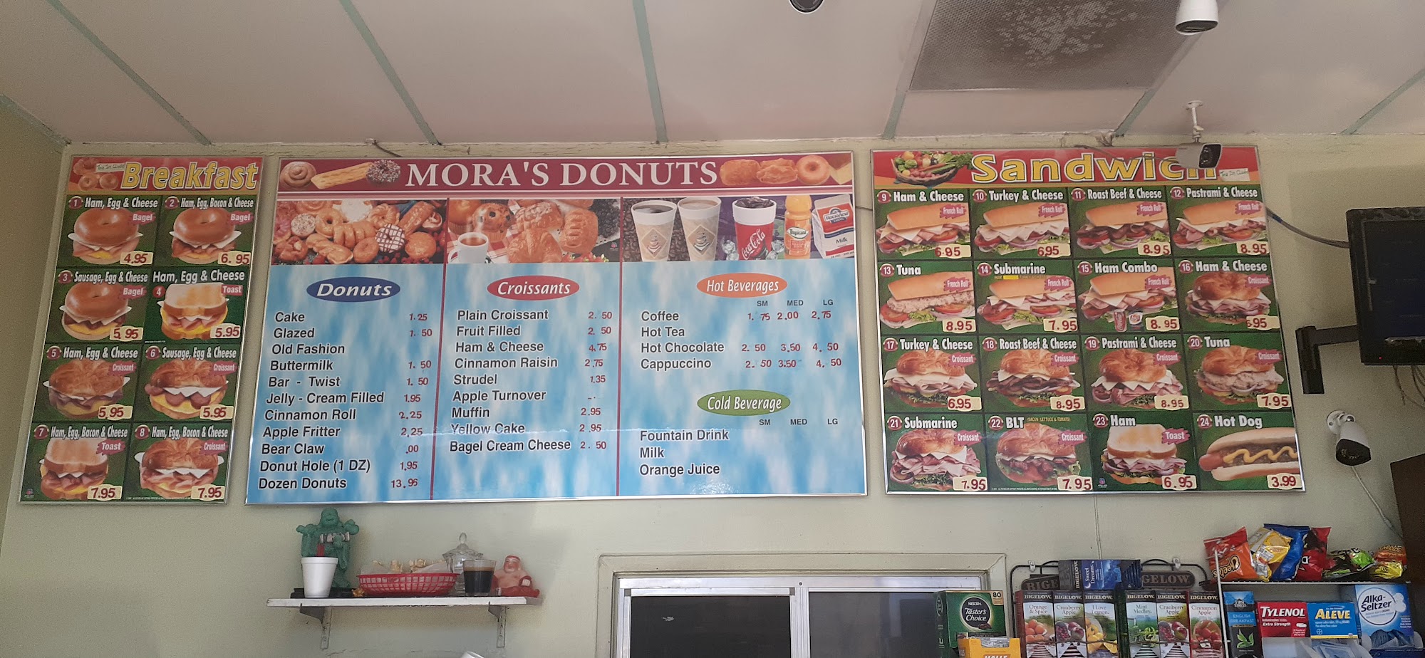 Mora's Donuts Menu