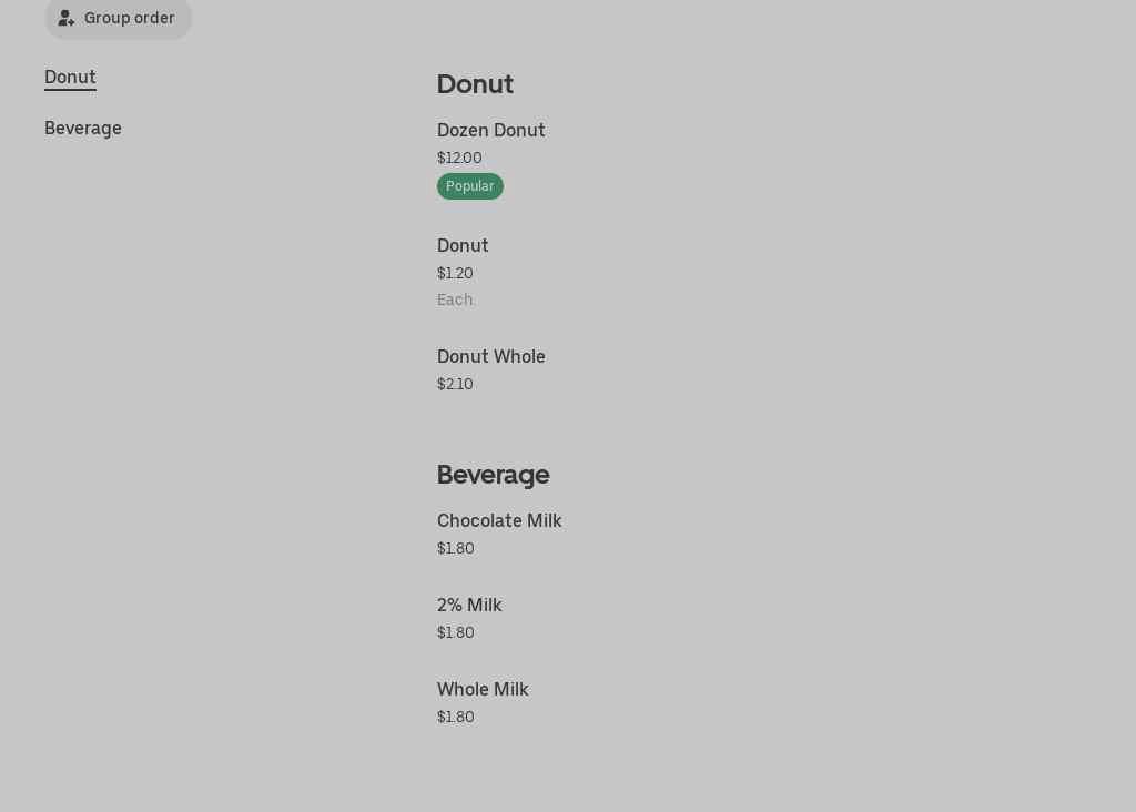 Village Donuts Menu