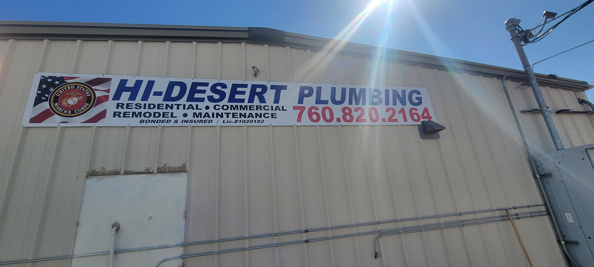 Hi-Desert Plumbing (29 Palms Location) 73377 Sullivan Rd, Twentynine Palms California 92277