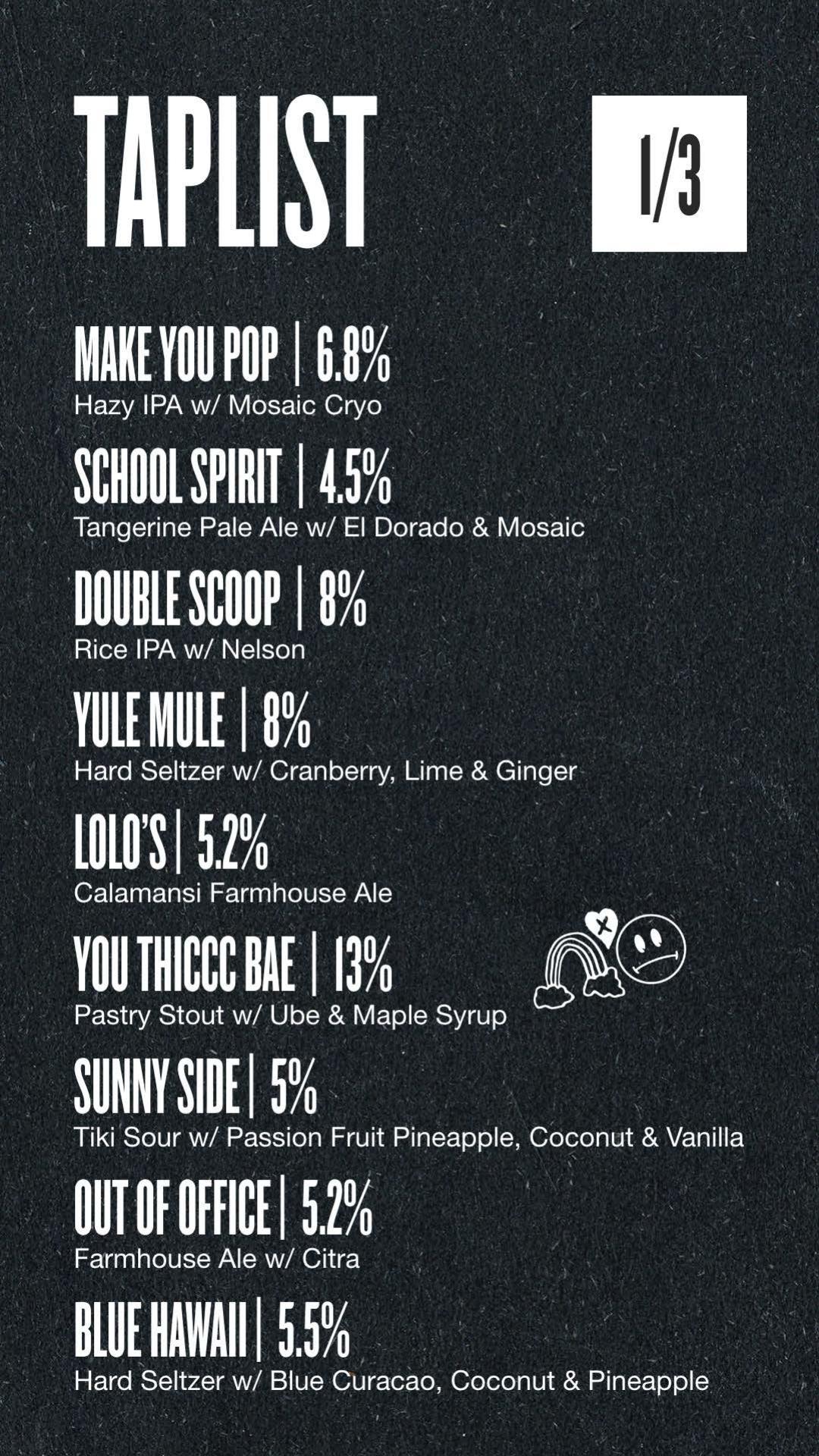 Common Corners Brewing Menu