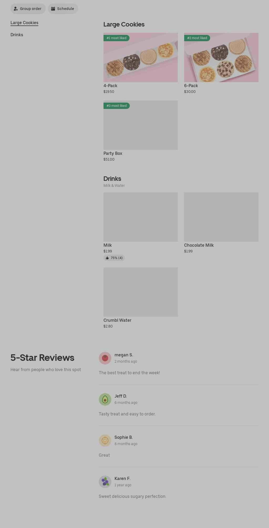 Crumbl - Westlake Village Menu