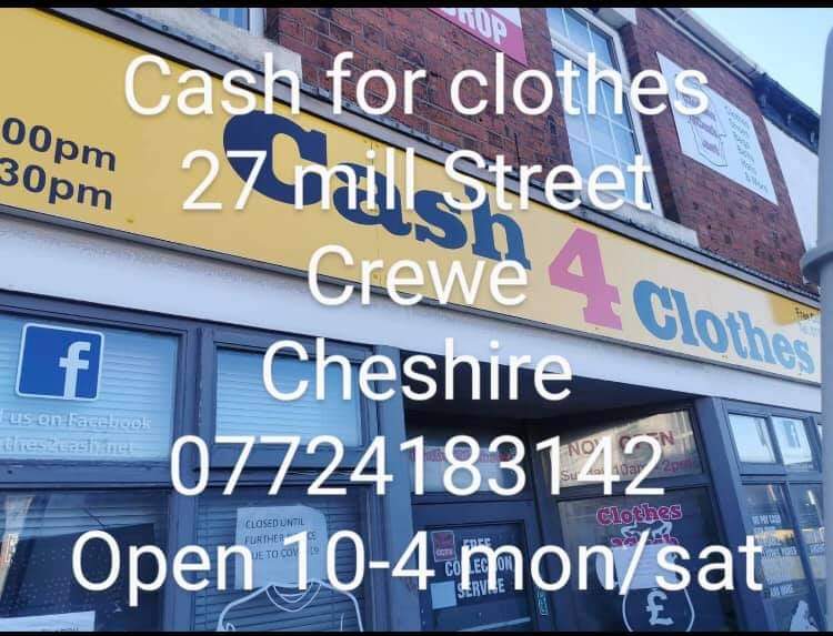 Cash for clothes Crewe