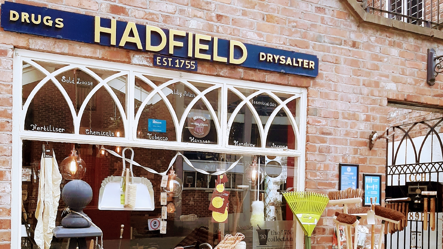 Hadfield - drysalter & tobacconist - since 1755 Macclesfield
