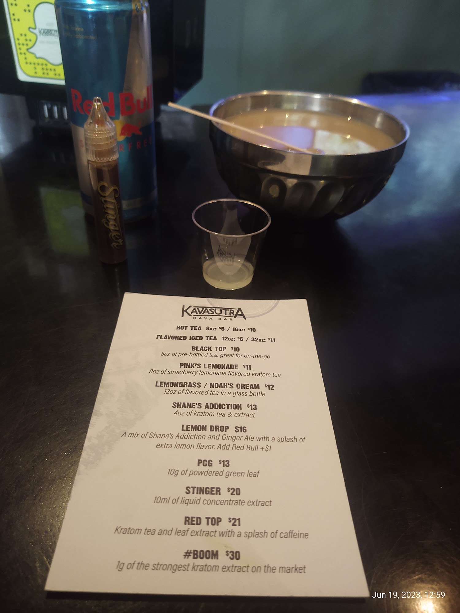 Kavasutra Kava Bar - Lakewood Menu