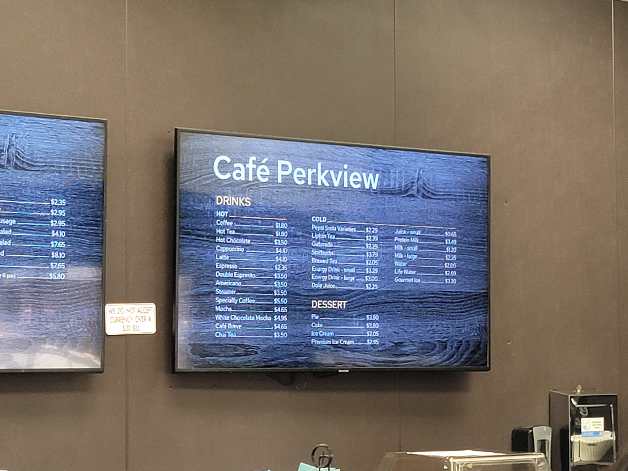 Cafe Perkview Menu