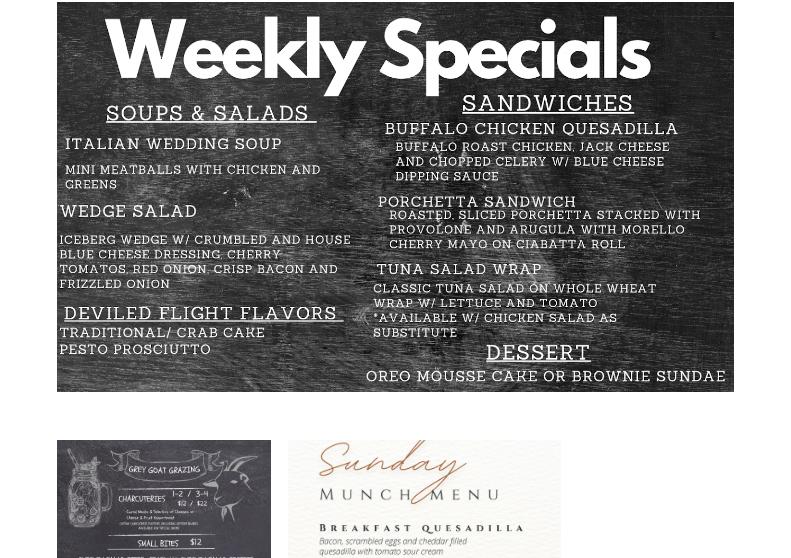 Grey Goat Farmtique Menu