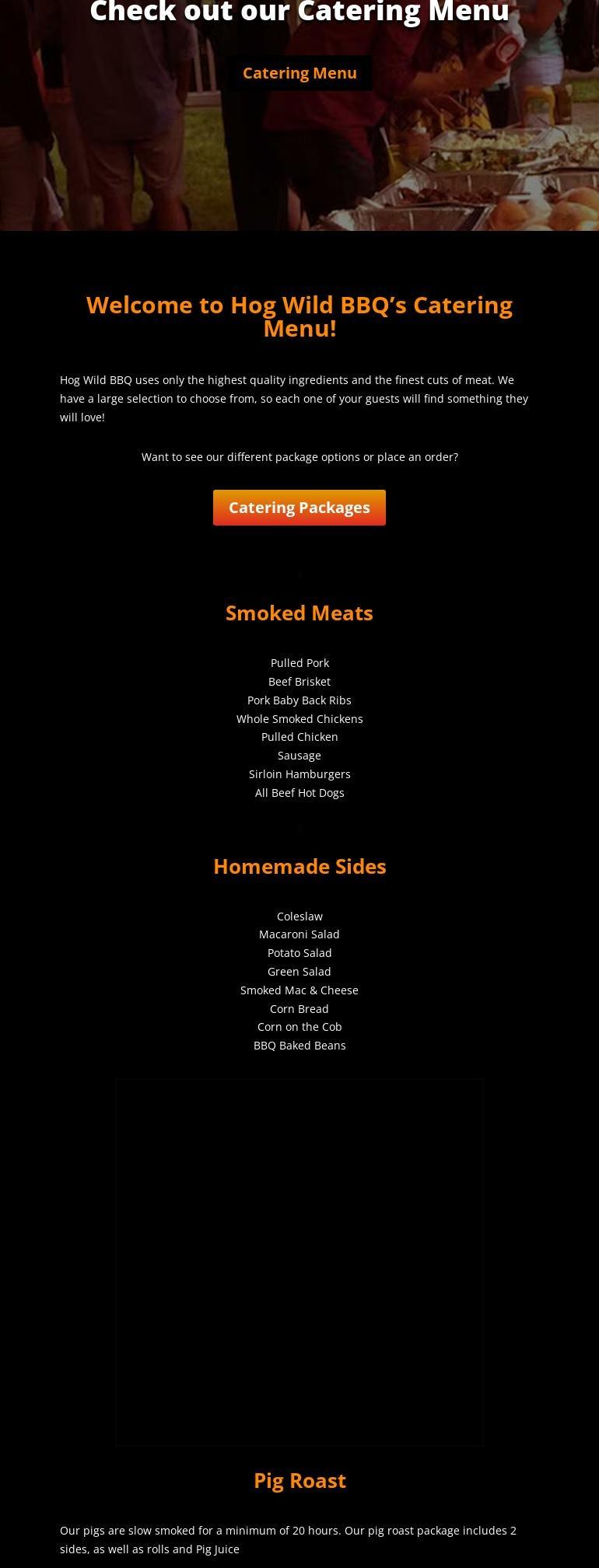 Hog Wild BBQ Menu