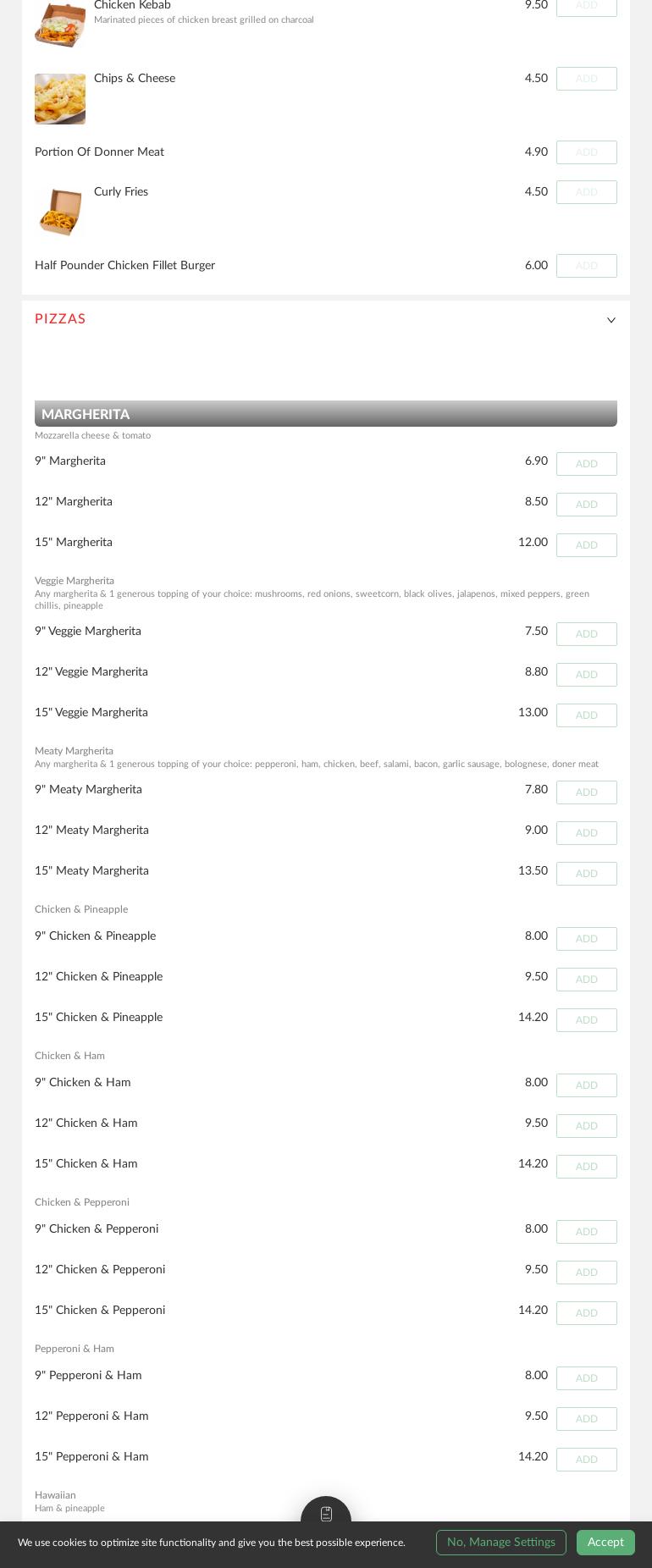 Popeyes Menu