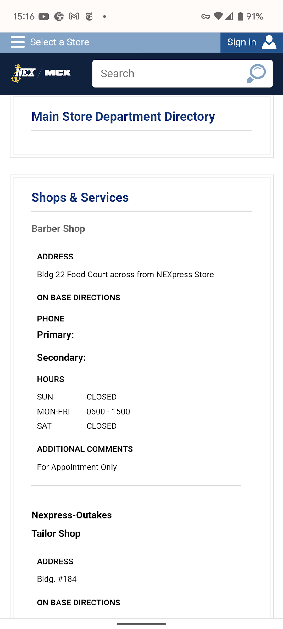 Washington Navy Yard Barbershop