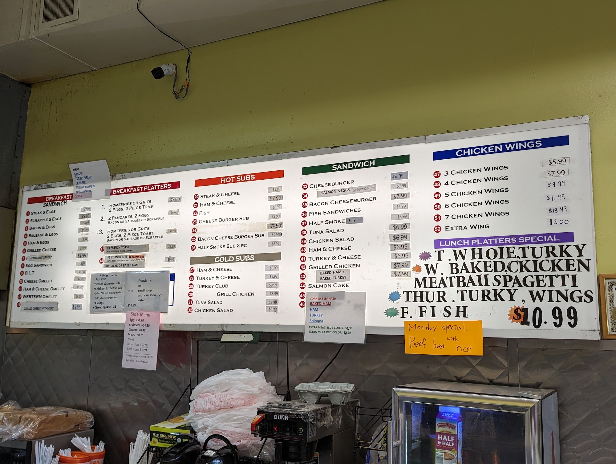 Avondale Coffee and Deli Menu