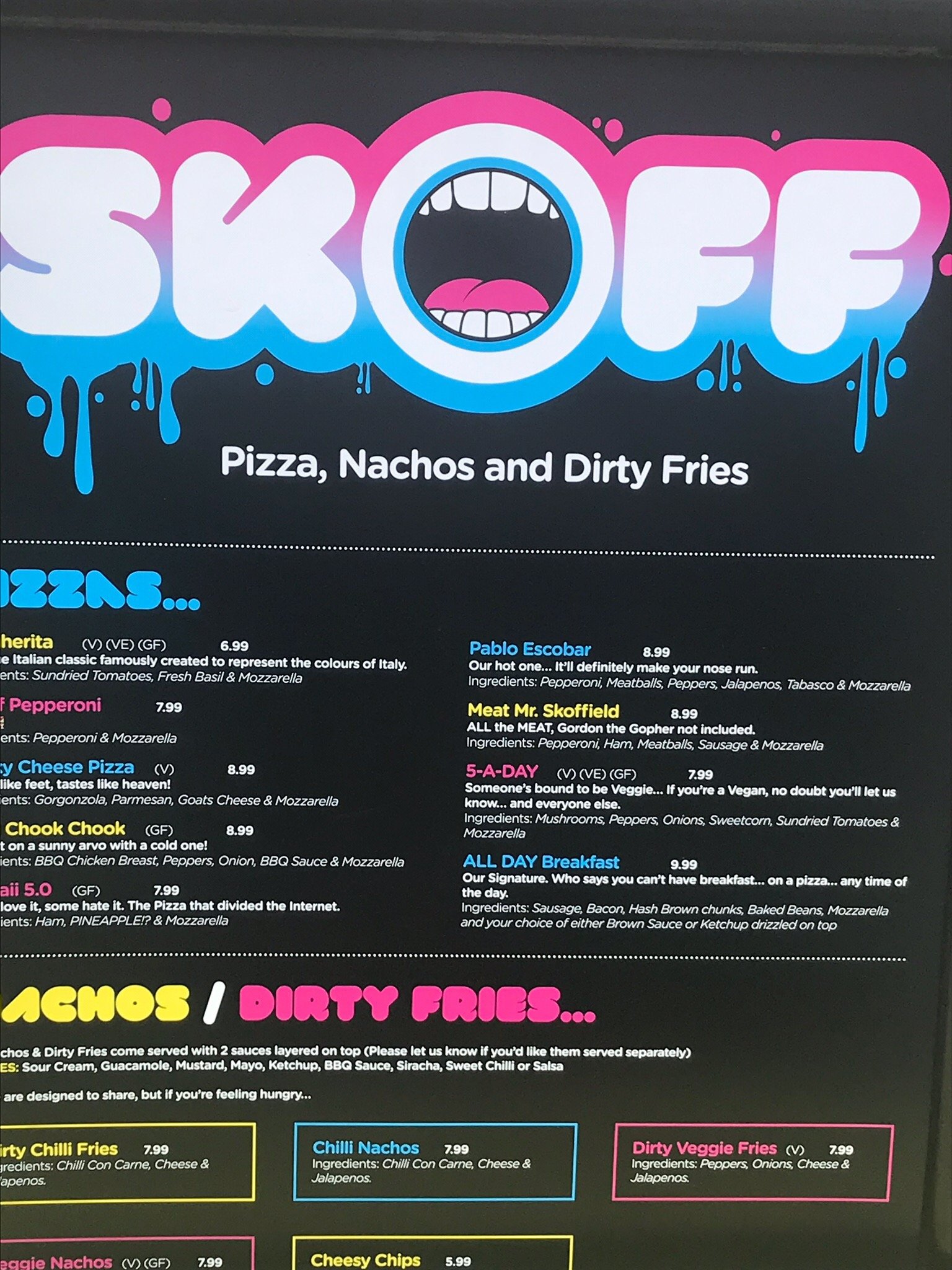 Skoff Menu