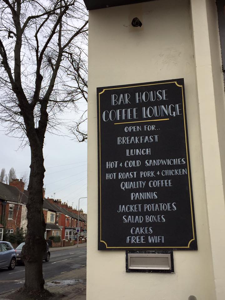 Bar House Coffee Lounge Menu