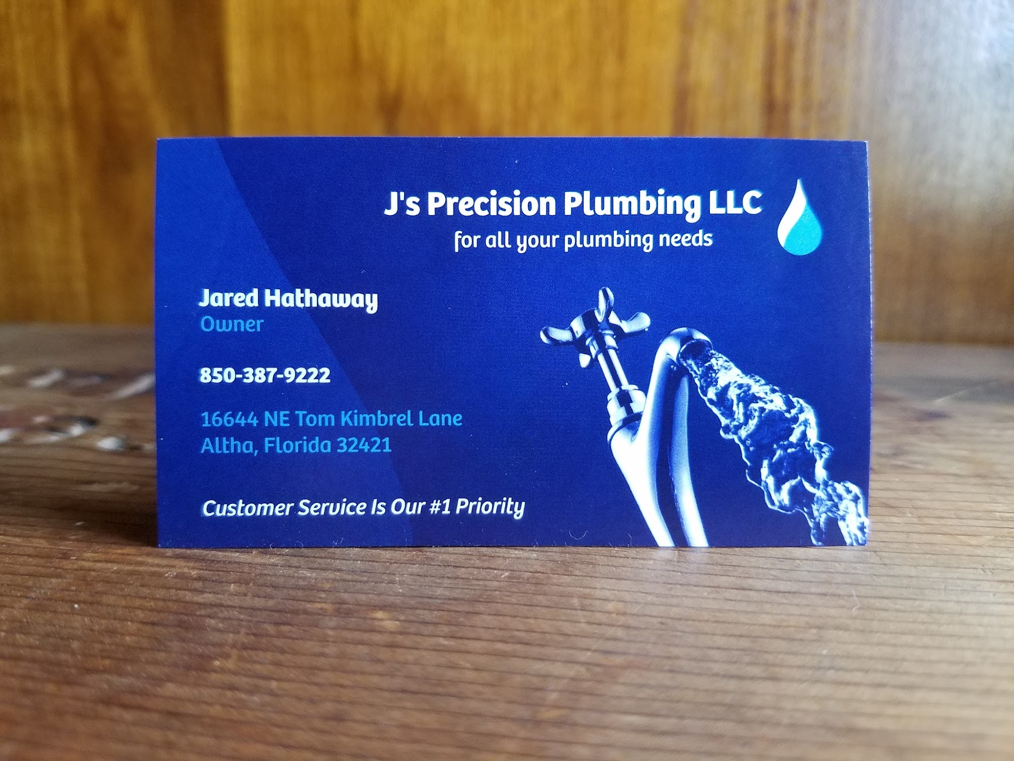J's Precision Plumbing LLC 16644 NE Tom Kimbrel Ln, Altha Florida 32421