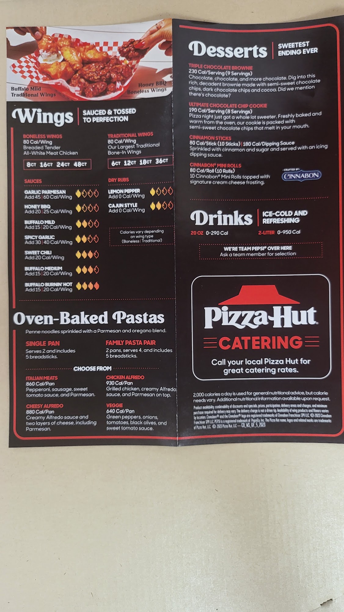 Pizza Hut Menu
