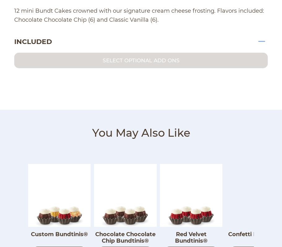 Nothing Bundt Cakes Menu