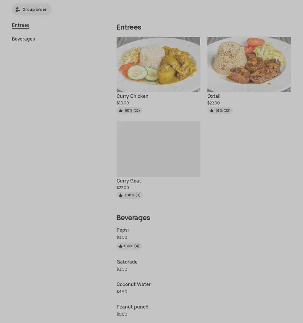 UPTOP JAMAICAN RESTAURANT & LOUNGE Menu