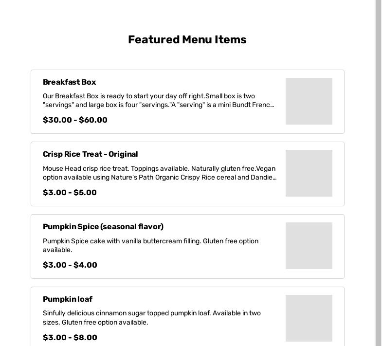 Pie of the Beholder Menu