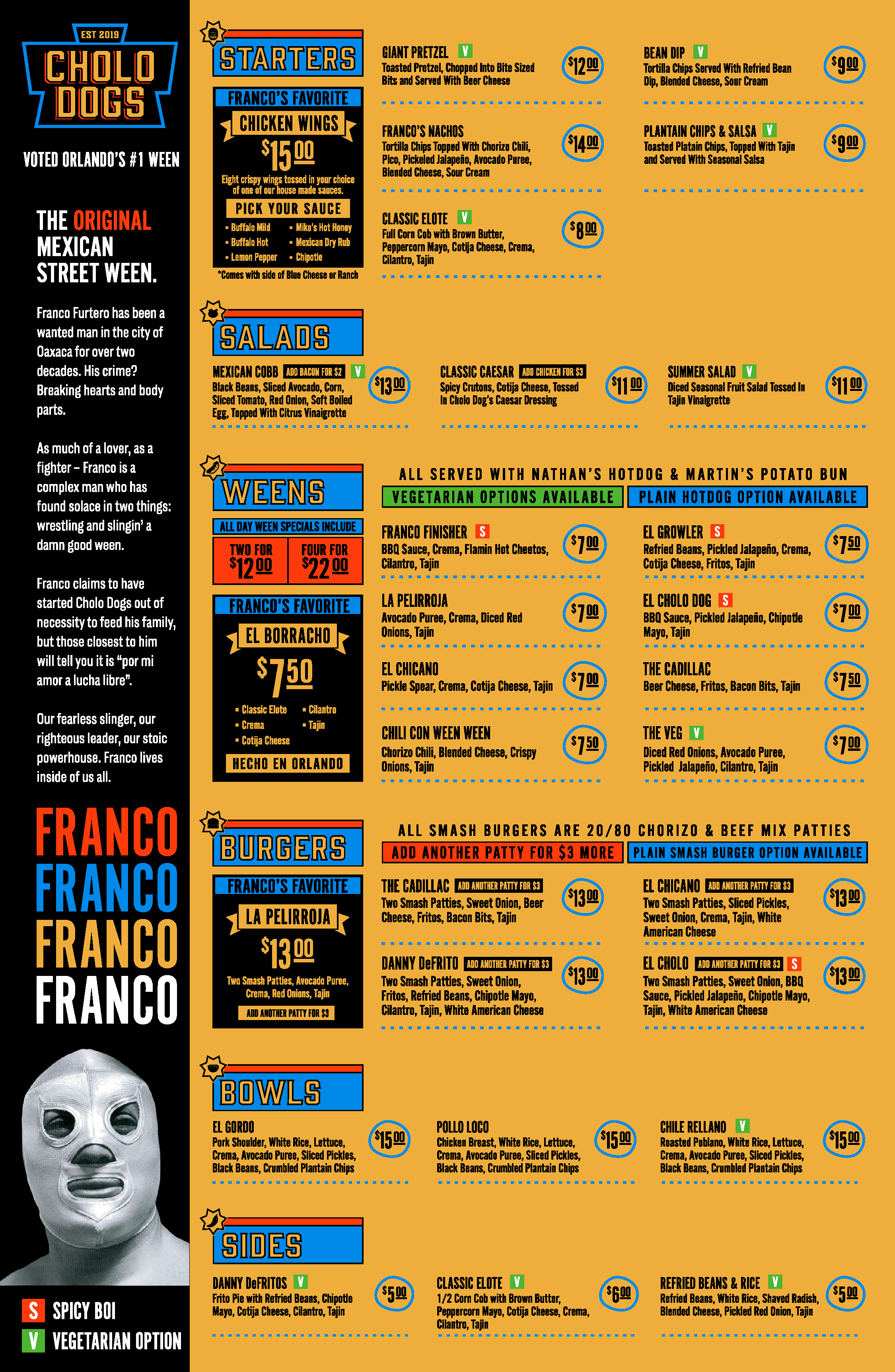 Persimmon Hollow Brewing Co. Menu