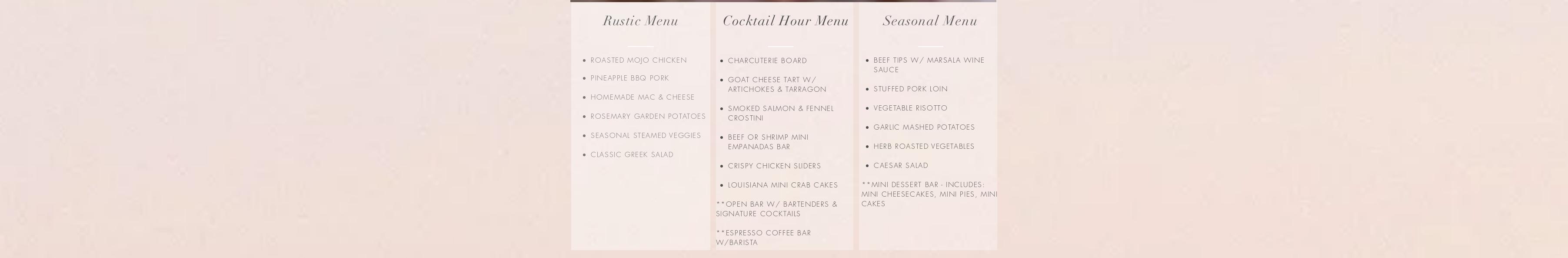 Red Mesa Catering Menu
