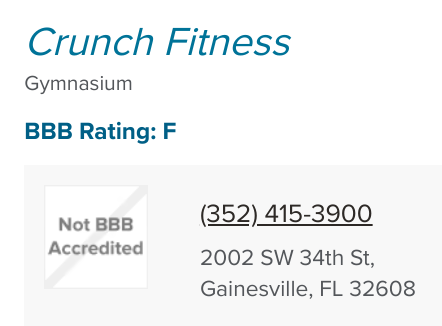 CRUNCH FITNESS - GAINESVILLE - 2002 SW 34th St, Gainesville FL - Hours