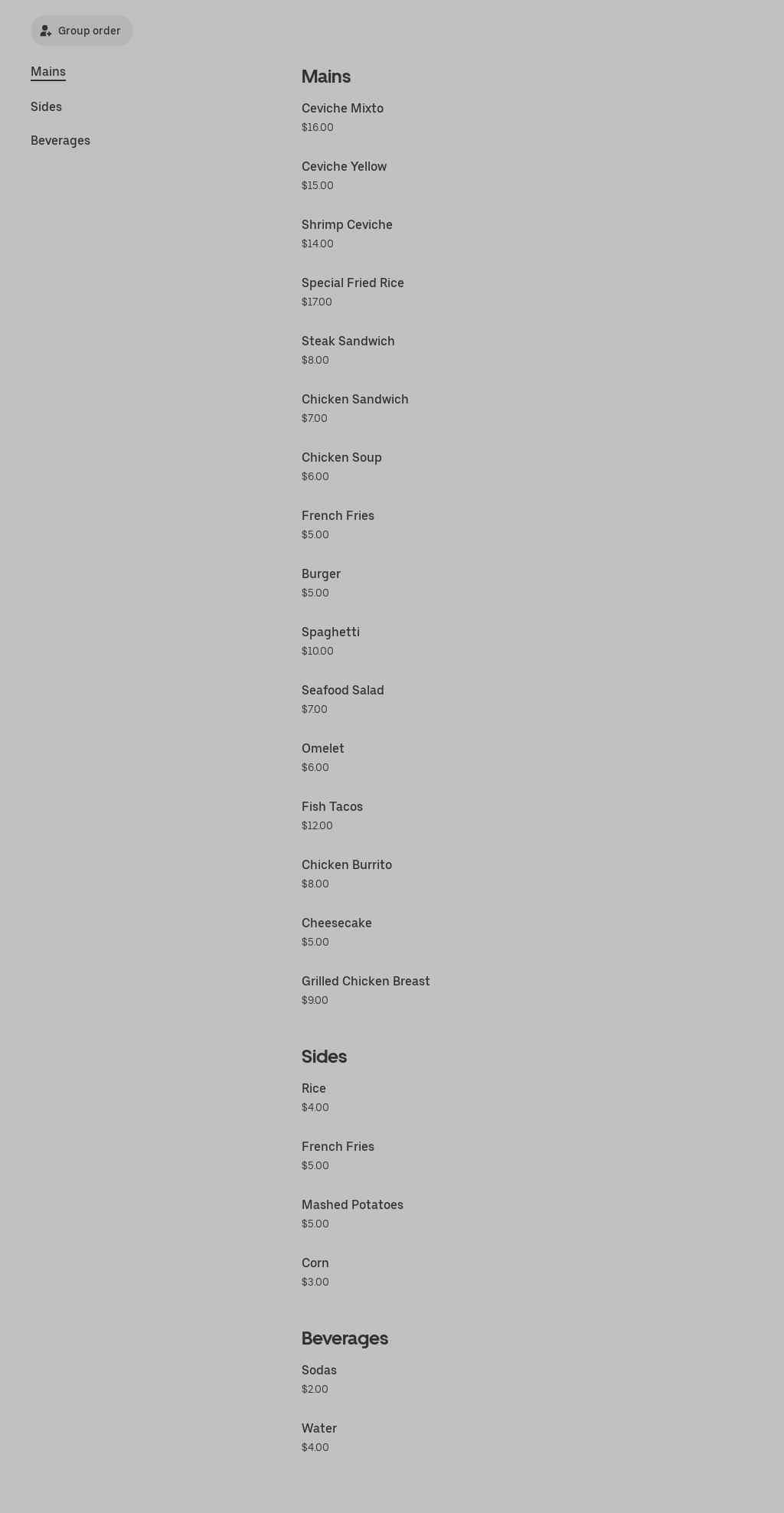 La Divina Restaurant-Bar Menu