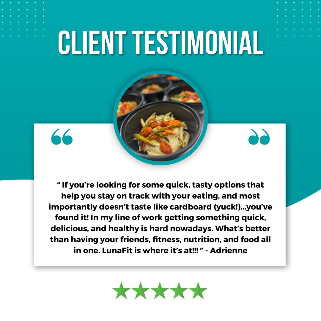 LunaFit Fresh Commercial Kitchen Menu