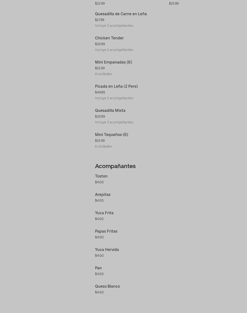 150 Venezuelan Restaurant Menu