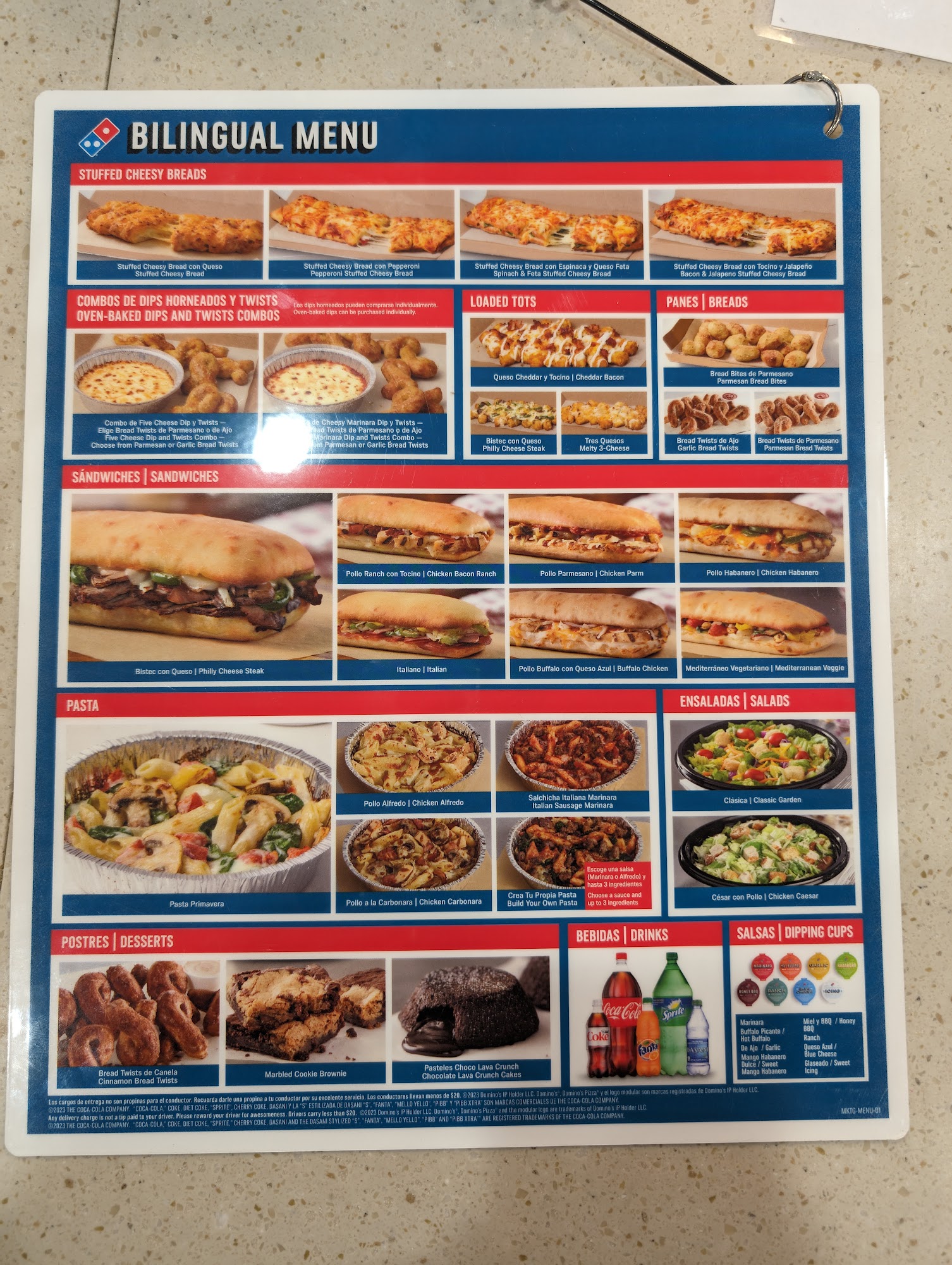 Domino's Pizza Menu