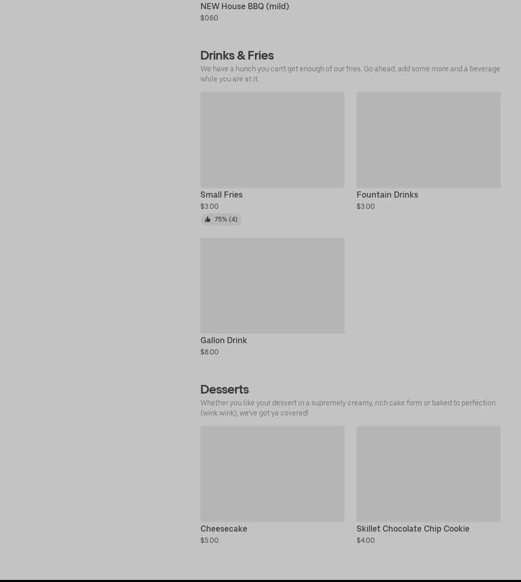 It's Just Wings Menu