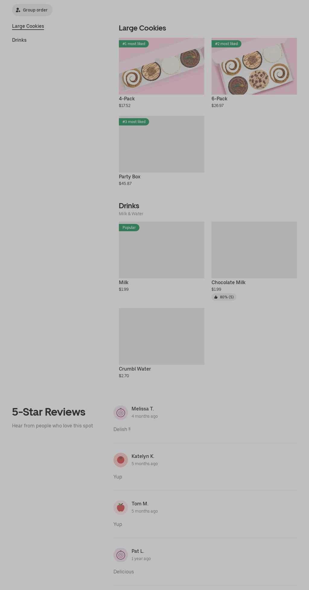 Crumbl - Palm Beach Gardens Menu