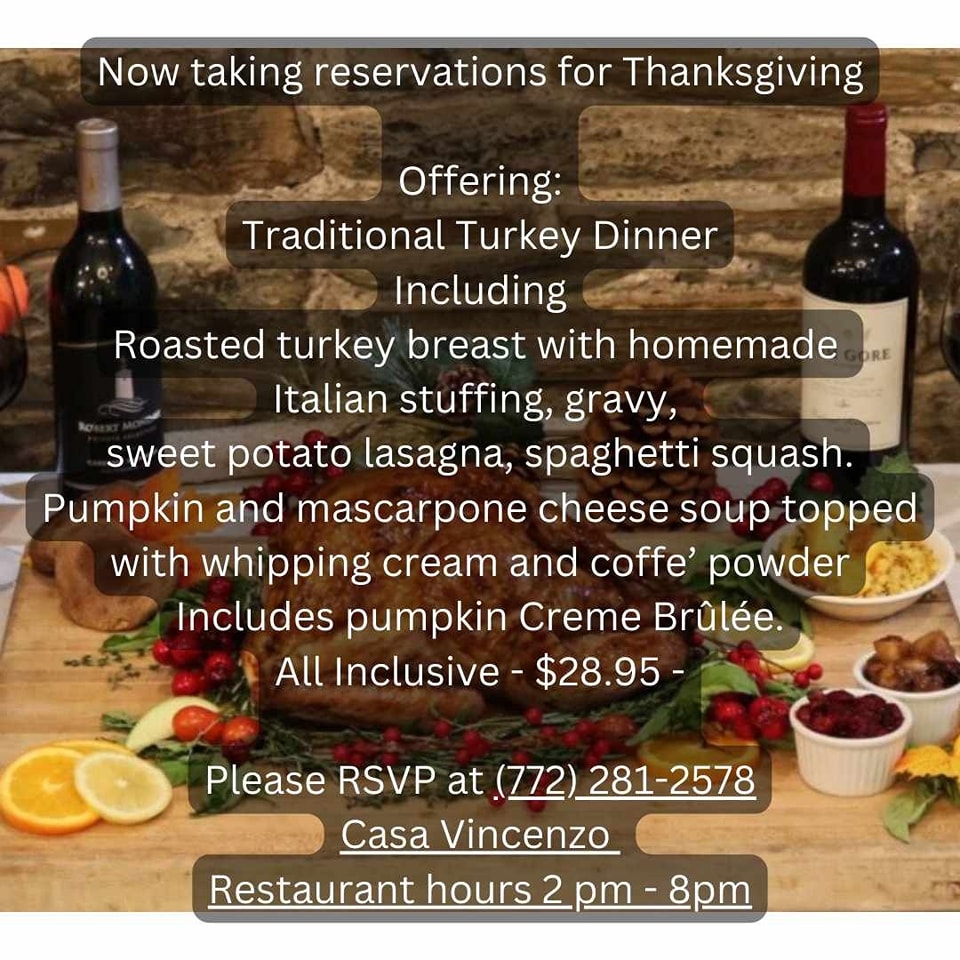 Casa Vincenzo Menu