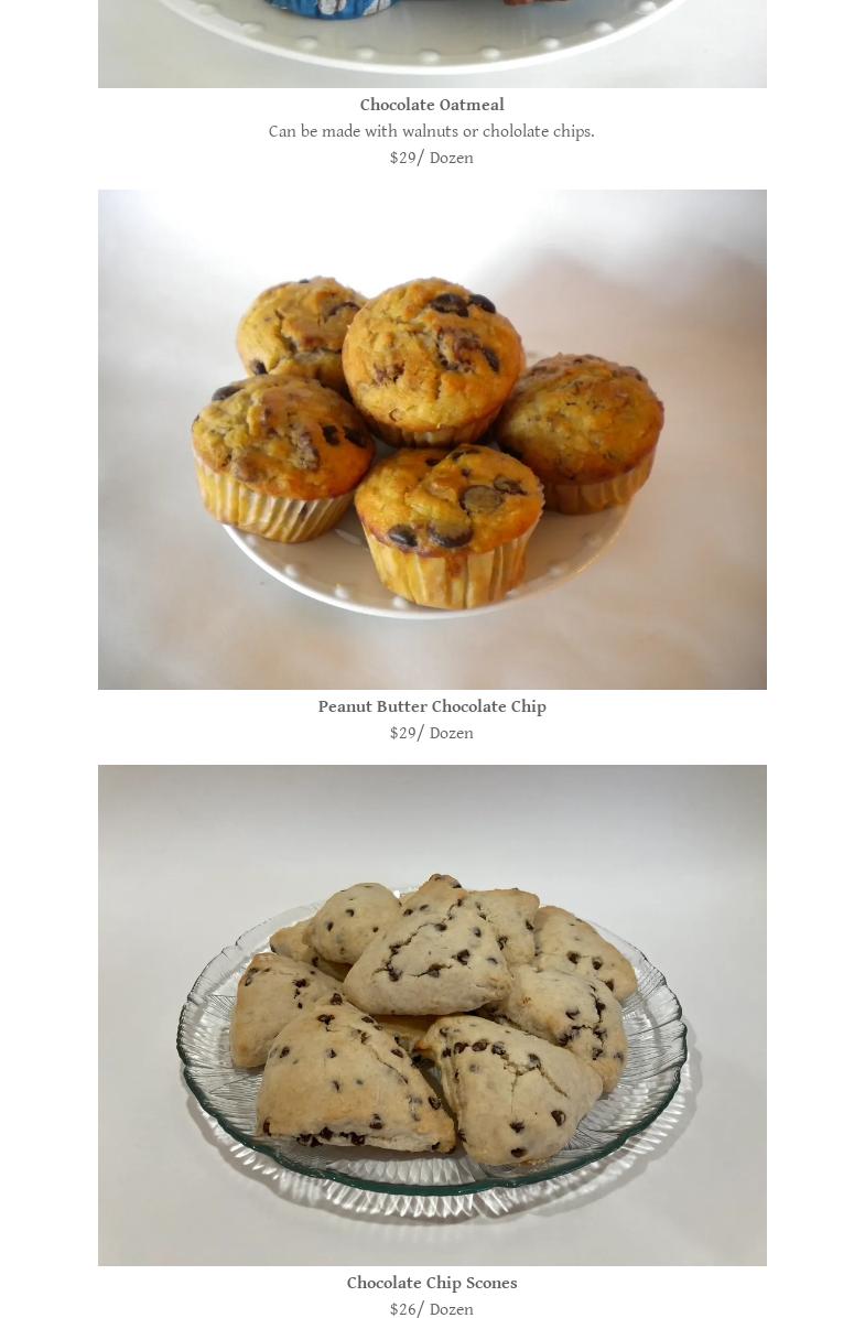 Treasure Coast Bakery Menu