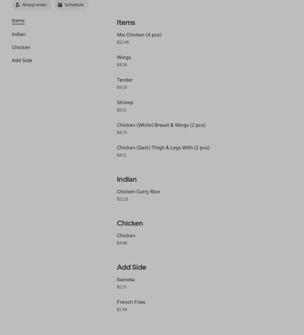 Circle A Fried food and more Menu