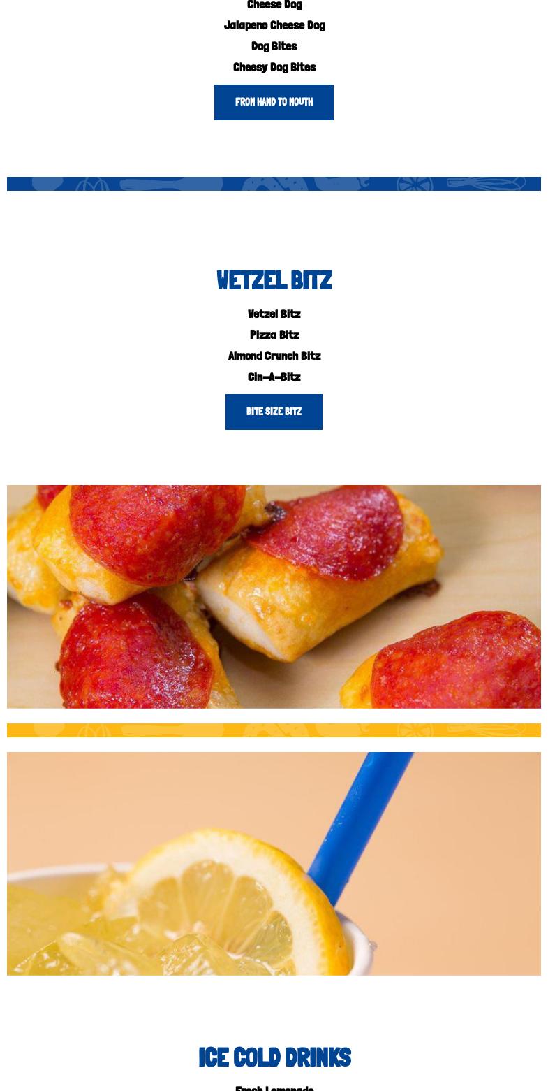 Wetzel's Pretzels Menu