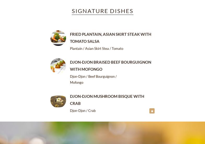 The Happy Hour Chefs Menu