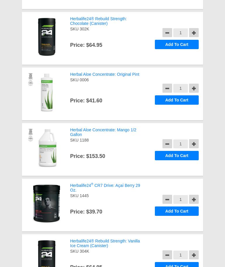 Healthy Power Nutrition Menu