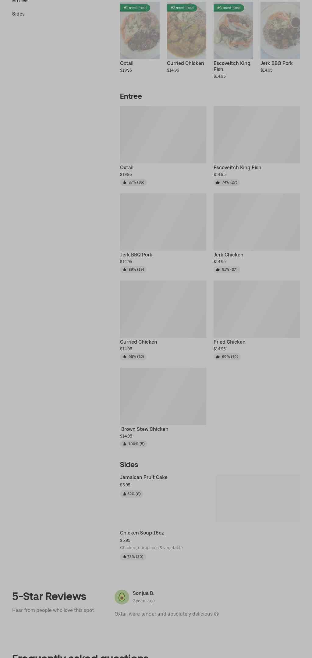 Top Notch Restaurant, Bar & Catering Menu