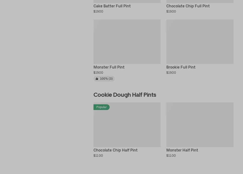 Scooped Cookie Dough Bar Express Menu