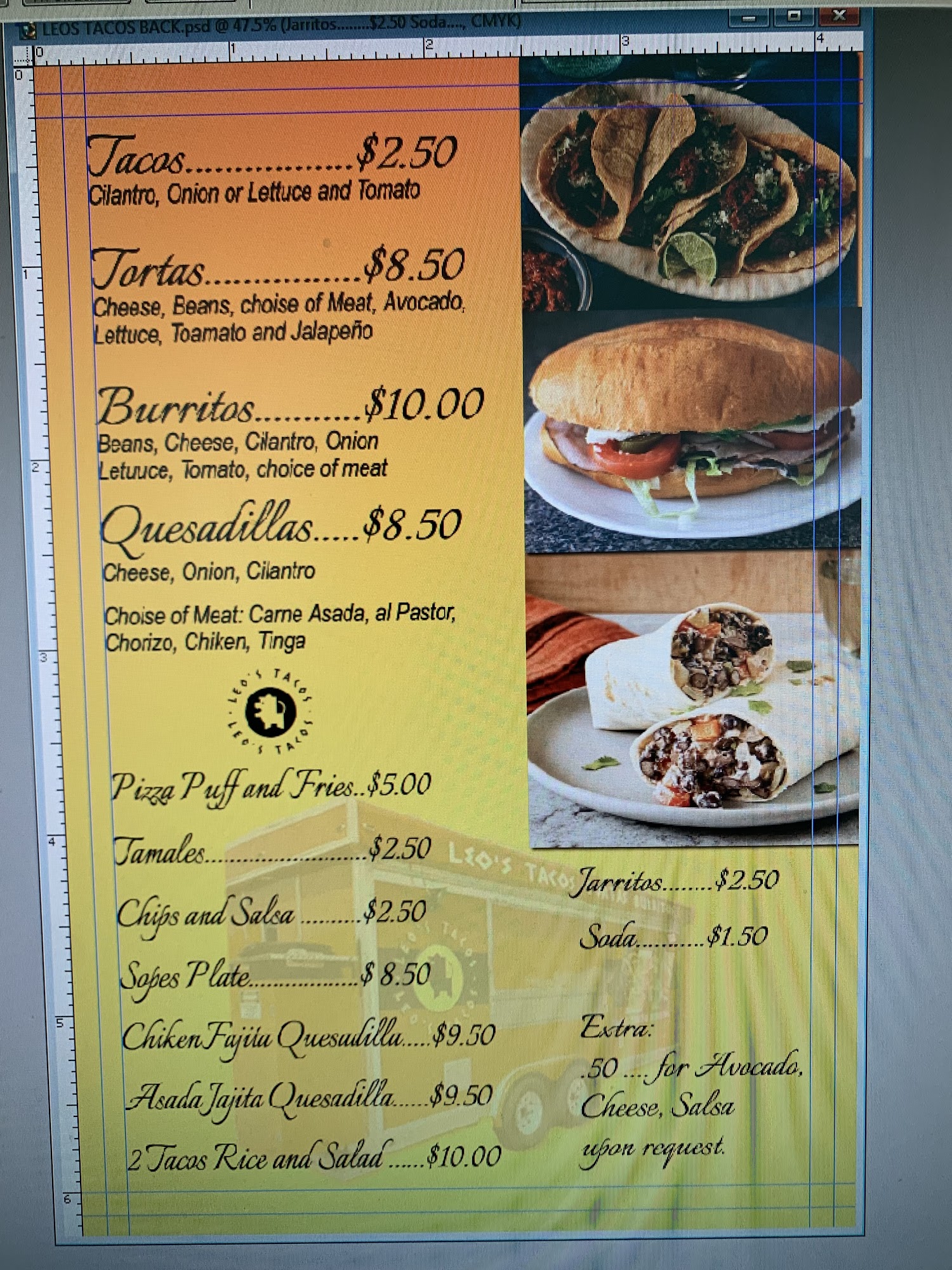 Leo's Tacos Menu