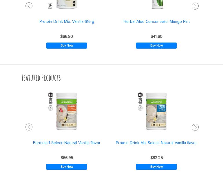 Herbalife Carrollton Nutrition Menu