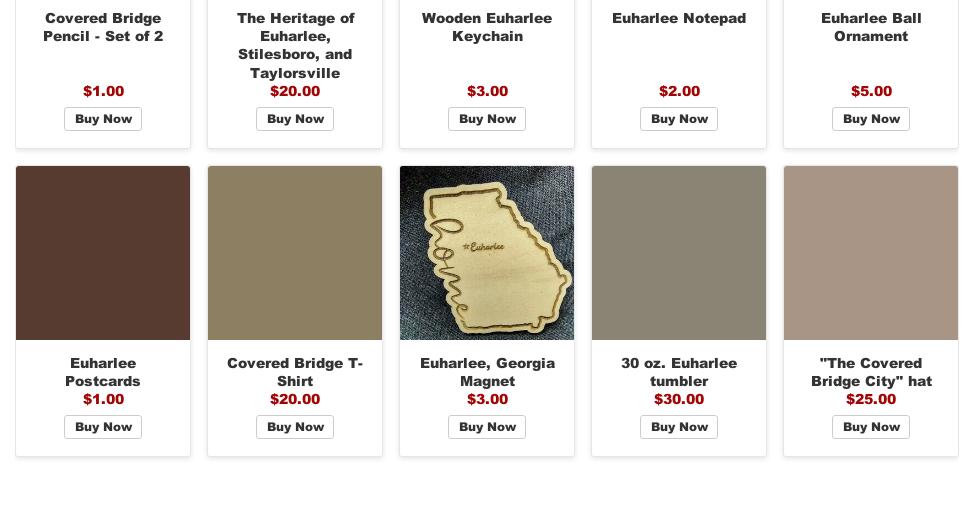 Euharlee Creek Covered Bridge Menu