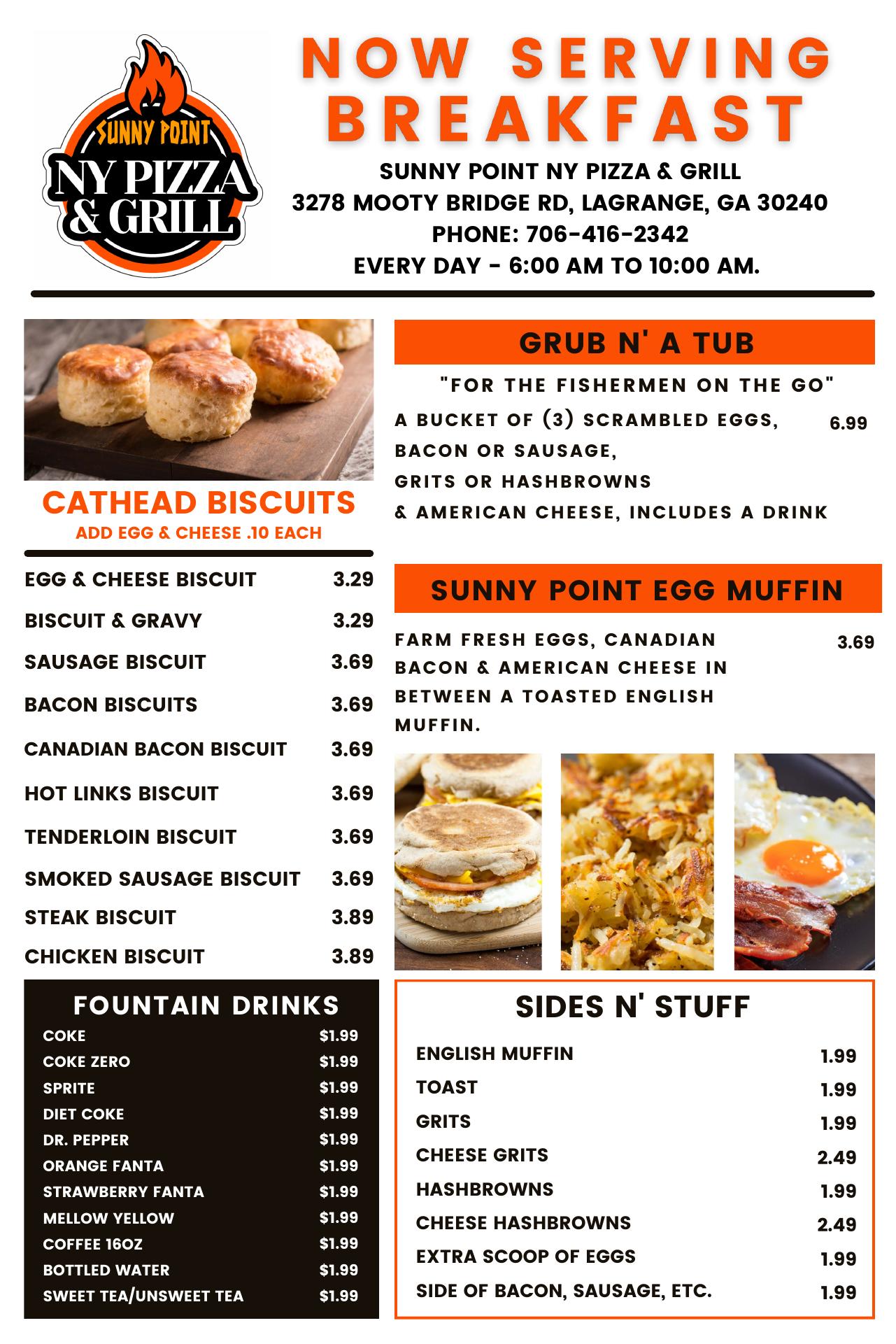 Sunny Point NY Pizza & Grill Menu