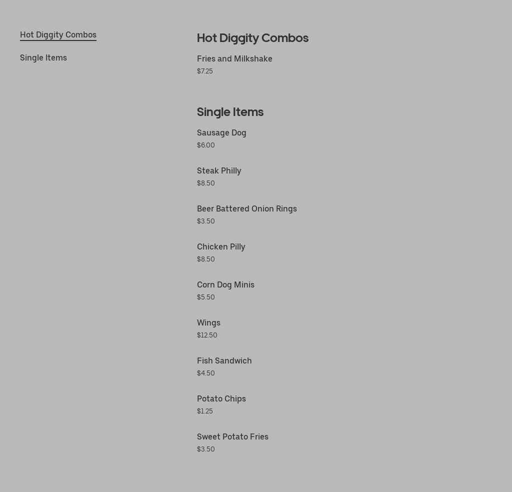 Southern Subs & Salads Menu