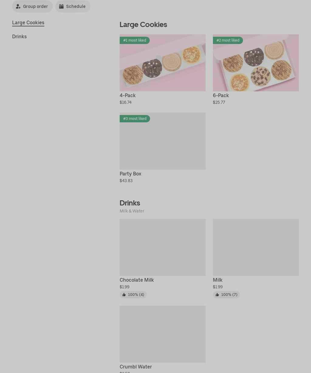 Crumbl - Newnan Menu