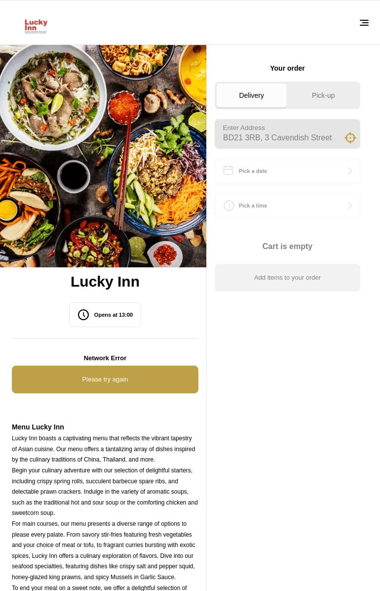 Lucky Inn Menu