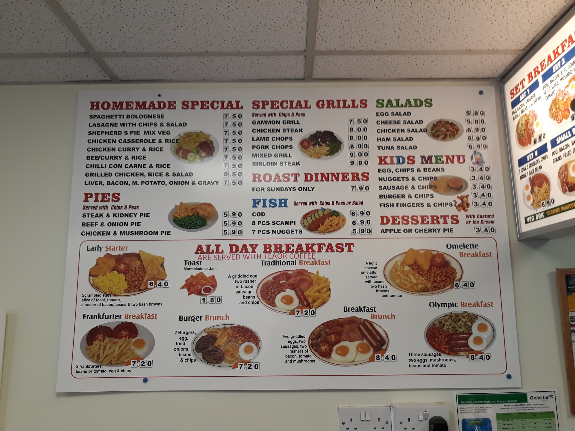 Bedfont Cafe Menu
