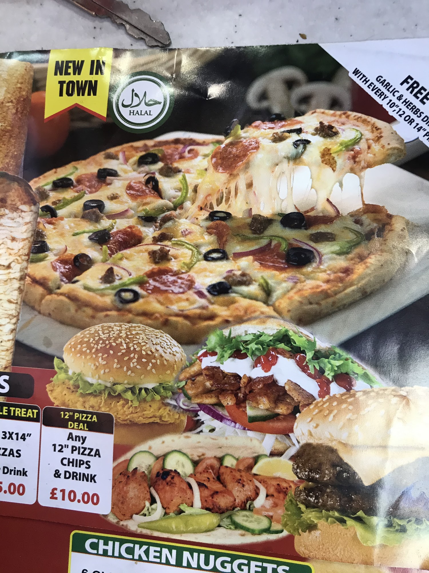 Pizza Americanos Menu